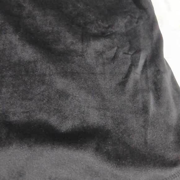 Christmas Top XL Snowmen Black Velour Built in Blouse at Hem & Cuffs Clover+Pine - Picture 6 of 13